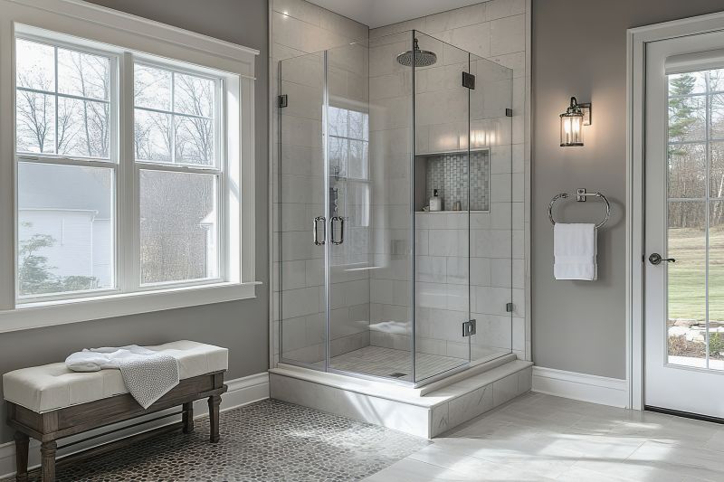Contemporary Shower with Matte Finish Fixtures